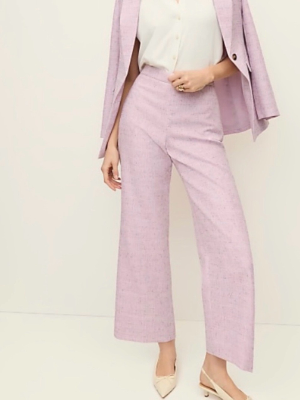 *NWT* Ann Taylor Side Zip Straight Pant in Tweed - size 2